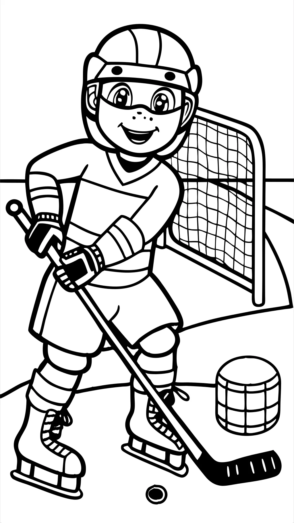 hockey coloring page